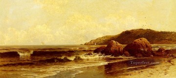 風景 Painting - ブレイキング サーフのモダンなビーチサイド アルフレッド トンプソン ブライチャー
